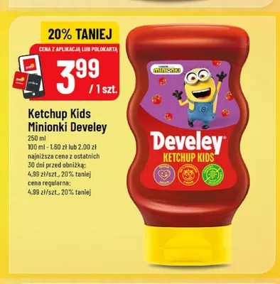 Ketchup Kids Minionki Develey promocja w POLOmarket