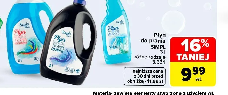 Płyn do prania tkanin czarnych SIMPL promocja w Carrefour Market