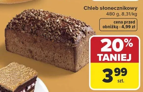 Chleb słonecznikowy promocja w Carrefour
