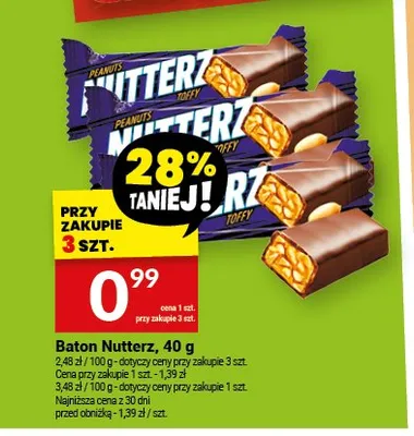 Baton Nutterz Toffy promocja w Twój Market