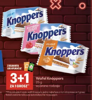 Wafel Knoppers Peanut promocja w Delikatesy Centrum