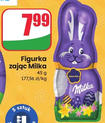 Figurka czekoladowa zając promocja w Dino