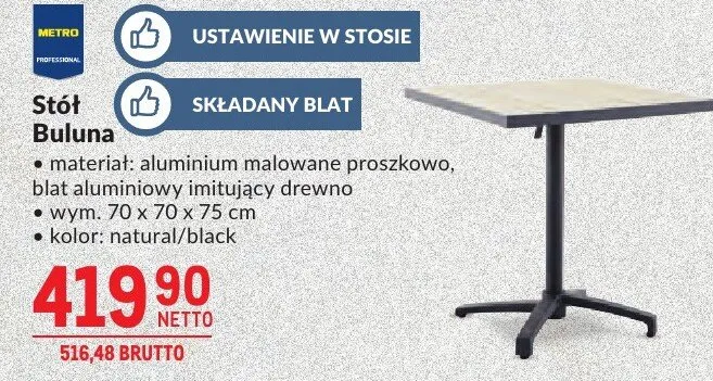 Stół Buluna promocja w Makro