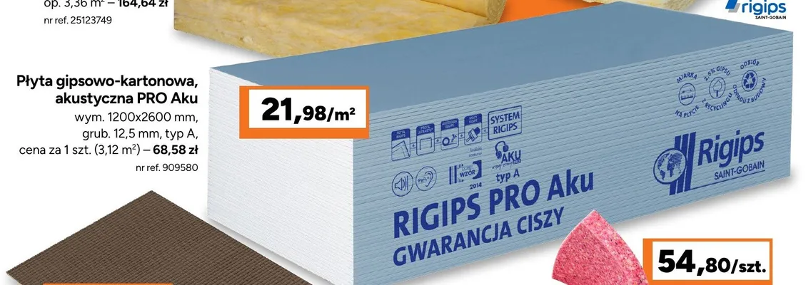 Płyta gipsowo-kartonowa Rigips PRO Aku promocja w Bricoman