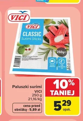 Paluszki surimi Vici Classic promocja w Carrefour