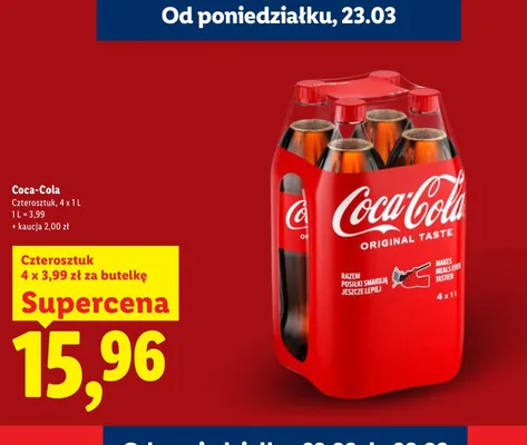 Napój gazowany 4-pak promocja w Lidl