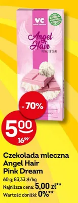 Czekolada mleczna Angel Hair Pink Dream promocja w Żabka