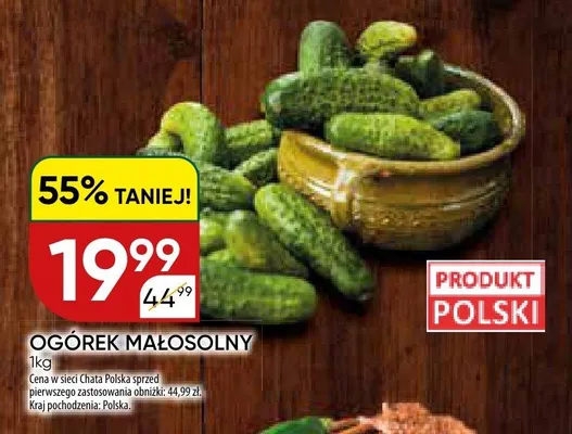 Ogórek małosolny promocja w Chata Polska