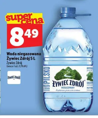 Woda niegazowana Żywiec Zdrój promocja w TOPAZ