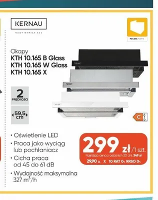 Okap Kernau KTH 10,165W Glass promocja w Max Elektro