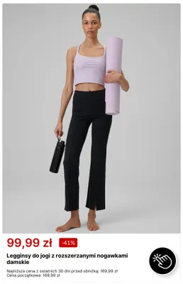 Legginsy do jogi z rozszerzanymi nogawkami damskie promocja w 4F