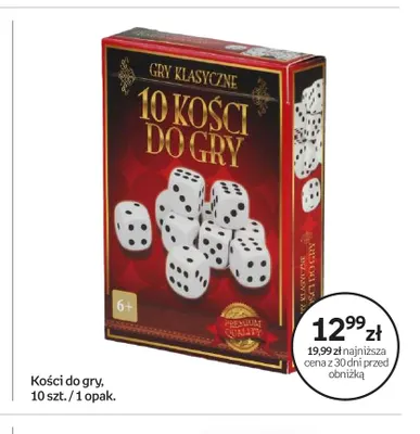 Kości do gry Gry Klasyczne promocja w Empik