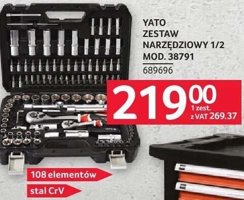 Zestaw narzędziowy YATO ZESTAW NARZĘDZIOWY 1/2 MOD. 38791 promocja w Selgros