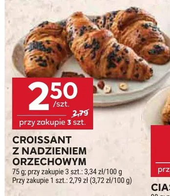 Croissant z nadzieniem orzechowym promocja w Stokrotka