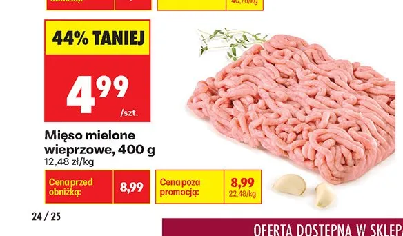 Mięso mielone wieprzowe Kraina Mięs promocja w Biedronka