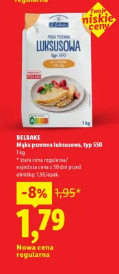 Mąka pszenna luksusowa, typ 550 Belbake promocja w Lidl