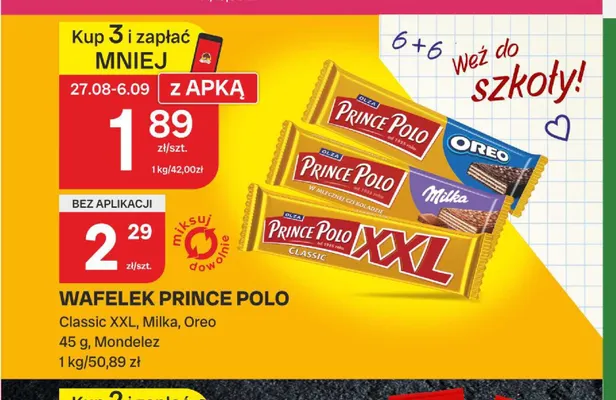 Wafelek Prince Polo Milka promocja w Chorten