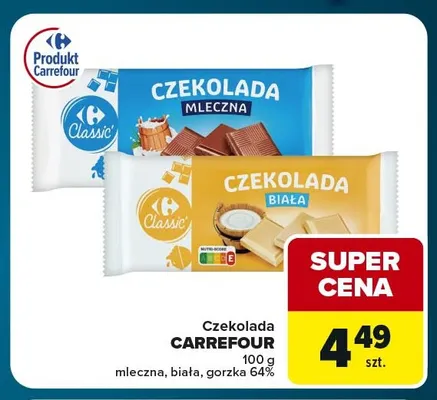 Czekolada biała Carrefour promocja w Globi