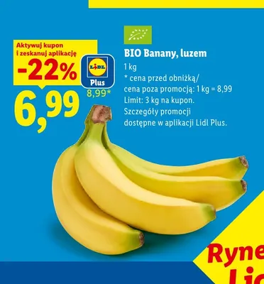 Banany luzem promocja w Lidl