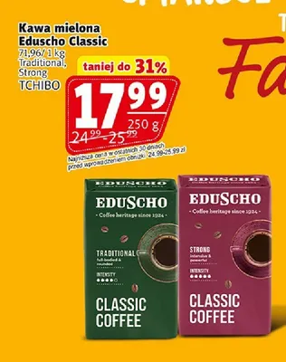 Kawa mielona Eduscho Classic Traditional promocja w Prim Market