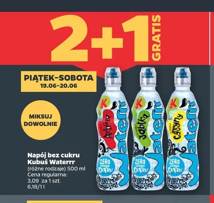 Napój bez cukru Kubuś Waterrr Arbuz promocja w Netto