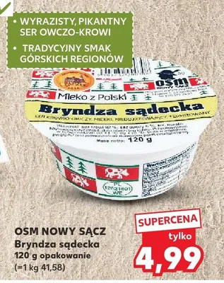 Bryndza sadecka promocja w Kaufland