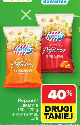 Popcorn JIMMY'S Toffee Caramel promocja w Carrefour Market
