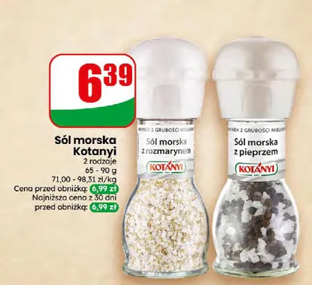 Sól morska z pieprzem promocja w Dino