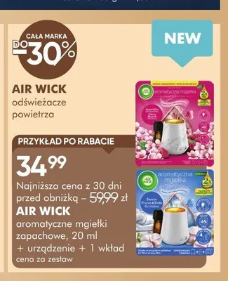 Aromatyczne mgiełki zapachowe Air Wick 20ml + urządzenie + 1 wkład promocja w Super-Pharm