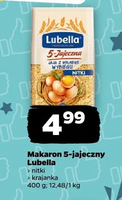 Makaron 5-jajeczny Lubella nitki promocja w Netto