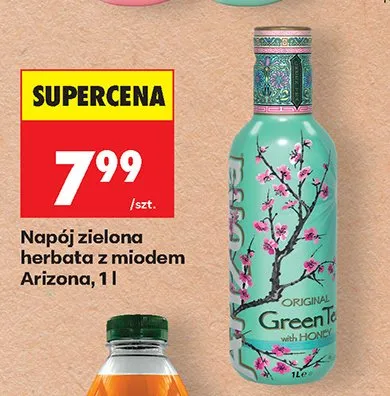 Napój zielona herbata z miodem Arizona 1 l promocja w Biedronka