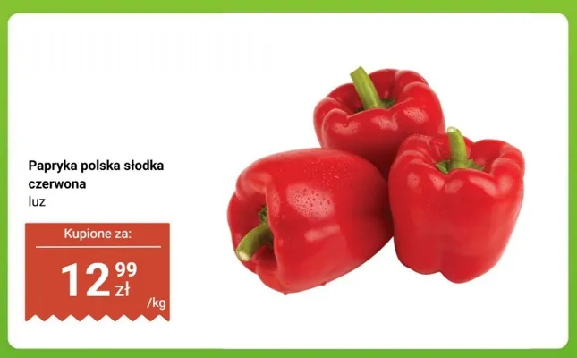 Papryka słodka czerwona polska luz promocja w Biedronka