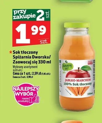 Sok tłoczony Spiżarnia Dworska promocja w TOPAZ