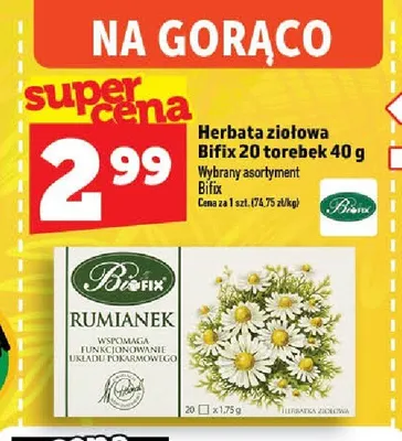Herbata ziołowa Rumianek promocja w TOPAZ
