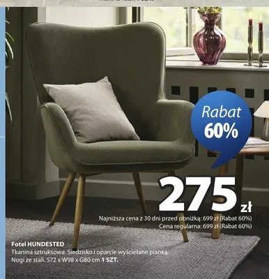 Fotel HUNDESTED promocja w Jysk