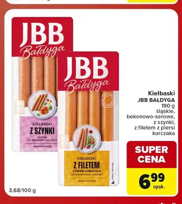 Kiełbaski z szynki promocja w Carrefour Market