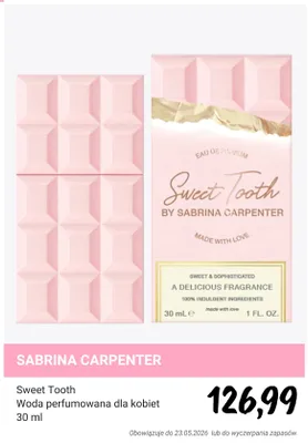 Woda perfumowana dla kobiet Sabrina Carpenter Sweet Tooth promocja w Rossmann
