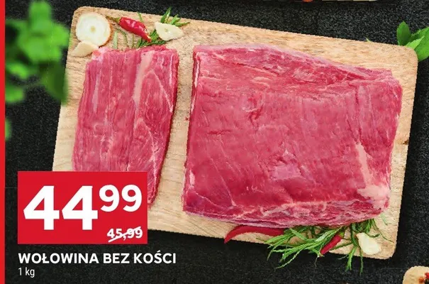 Wołowina bez kości promocja w Stokrotka
