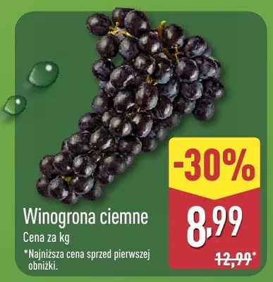 Winogrona ciemne promocja w Aldi