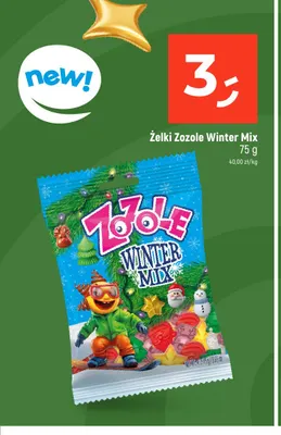 Żelki Zozole Winter Mix promocja w Dealz
