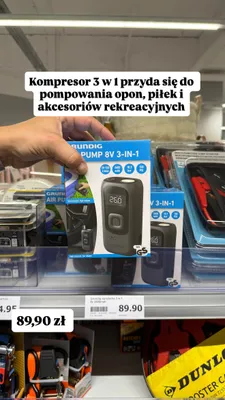 Kompresor 3 w 1 Grundig Air Pump 8V promocja w Action