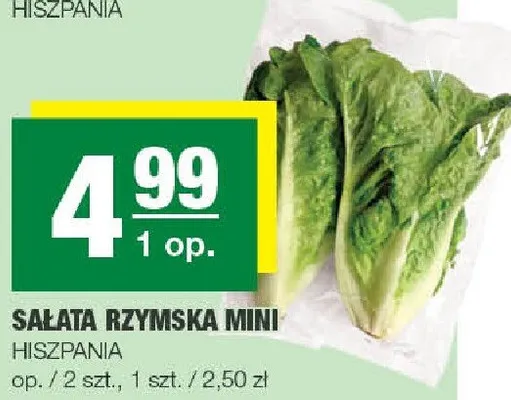 Sałata rzymska mini promocja w SPAR