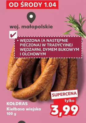 Kiełbasa wiejska Sokołów promocja w Kaufland