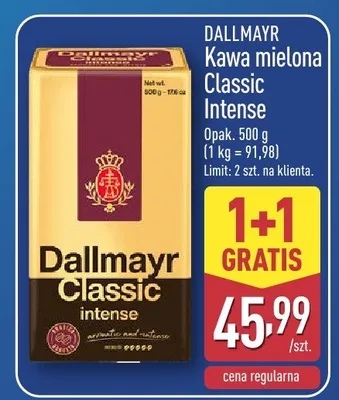 Kawa mielona Classic Intense Dallmayr promocja w Aldi