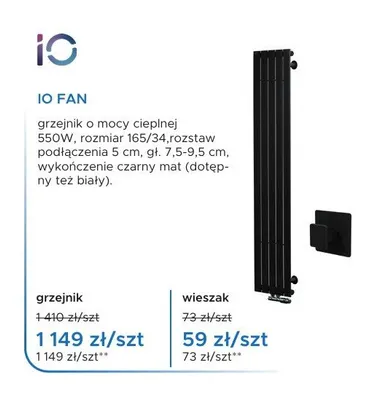 Wieszak do grzejnika IO Fan promocja w Blu Salony Łazienek