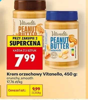Krem orzechowy Vitanella smooth promocja w Biedronka