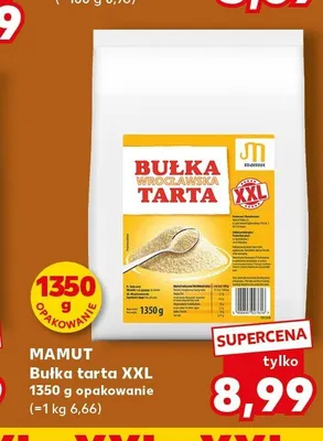 Bułka tarta XXL Mamut promocja w Kaufland