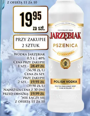 Wódka Jarzębiak Pszenica promocja w Dino