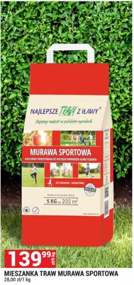 Mieszanka traw murawa sportowa promocja w Merkury Market