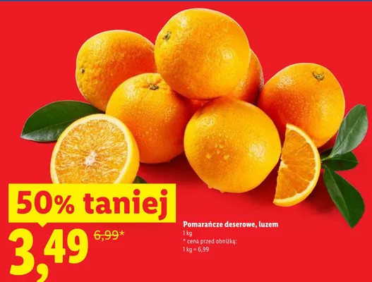 Pomarańcze deserowe luzem promocja w Lidl